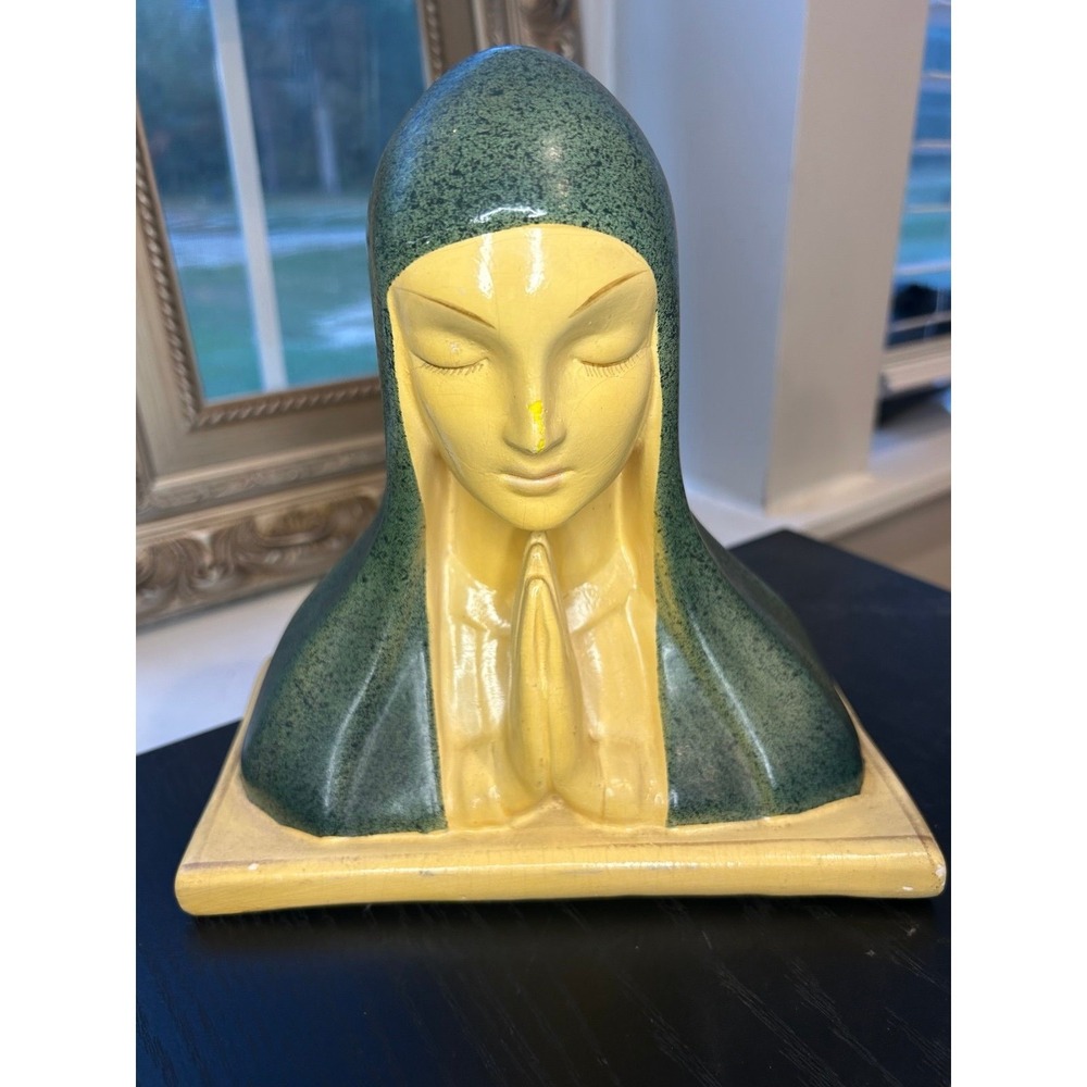 Vintage Chalk Madonna Bust